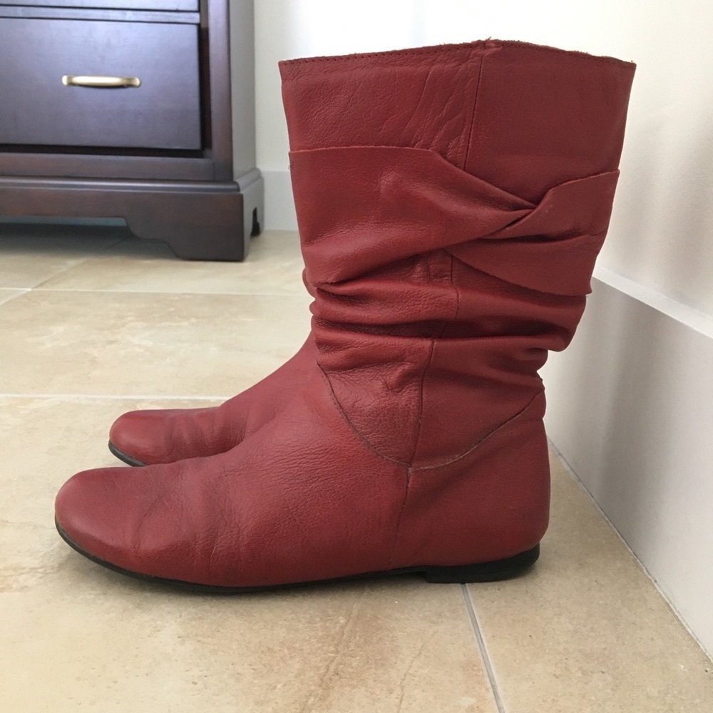 Made in Spain Red Leather Boots